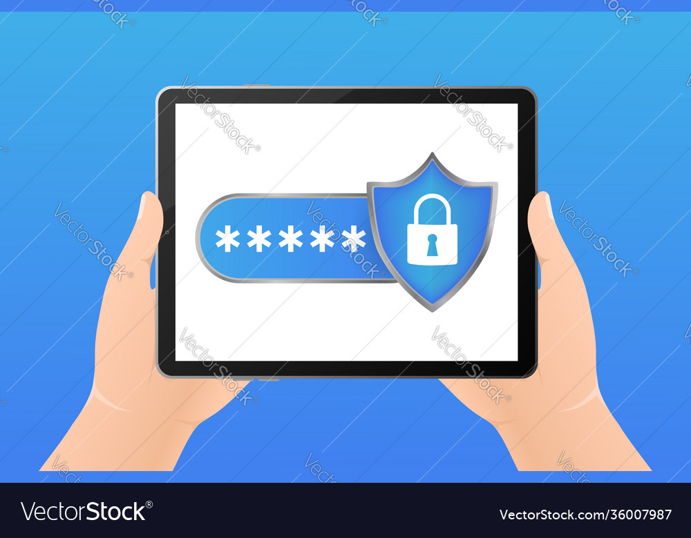 Password secure flat vector image Password secure flat