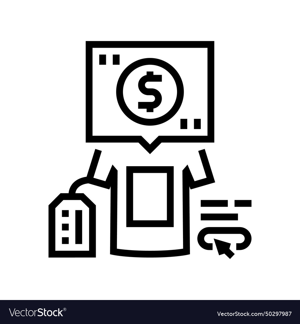 Print on demand line icon