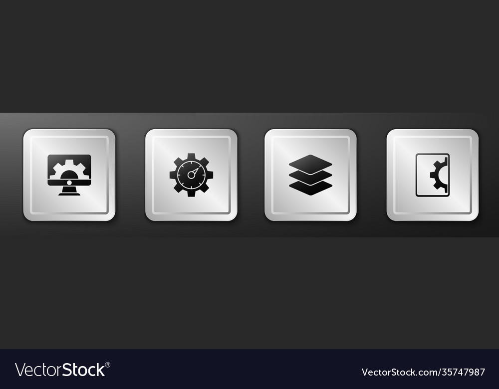 Set web development website statistic layers vector image Set web development website statistic layers