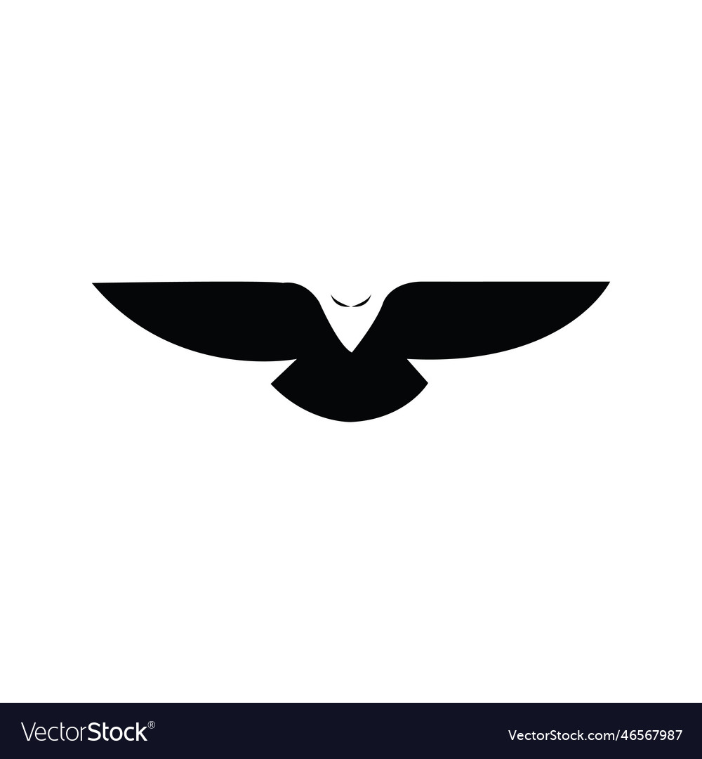 Simple icon eagle - eps 10 Royalty Free Vector Image