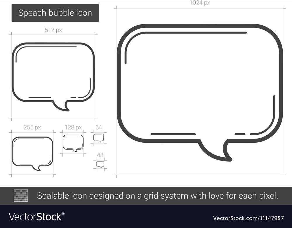 Speech Bubble Line Icon