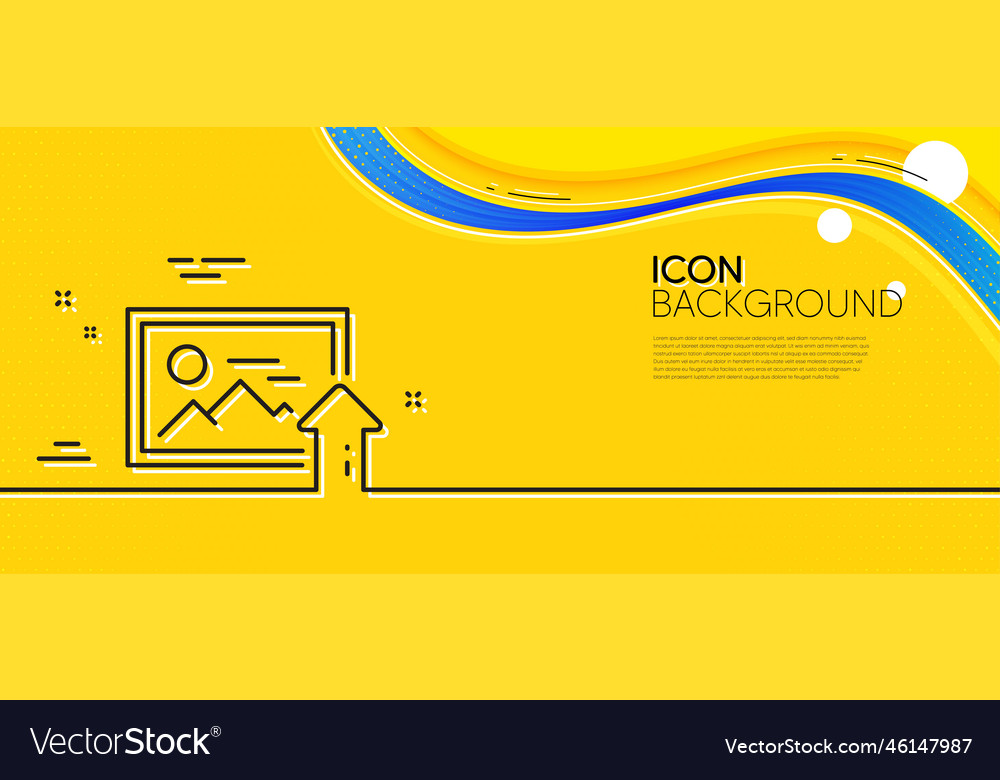 Upload photo line icon image thumbnail sign vector image Upload photo line icon image thumbnail sign