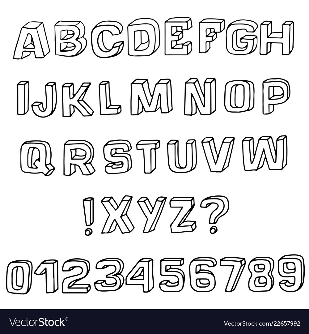 fonts abc 3d