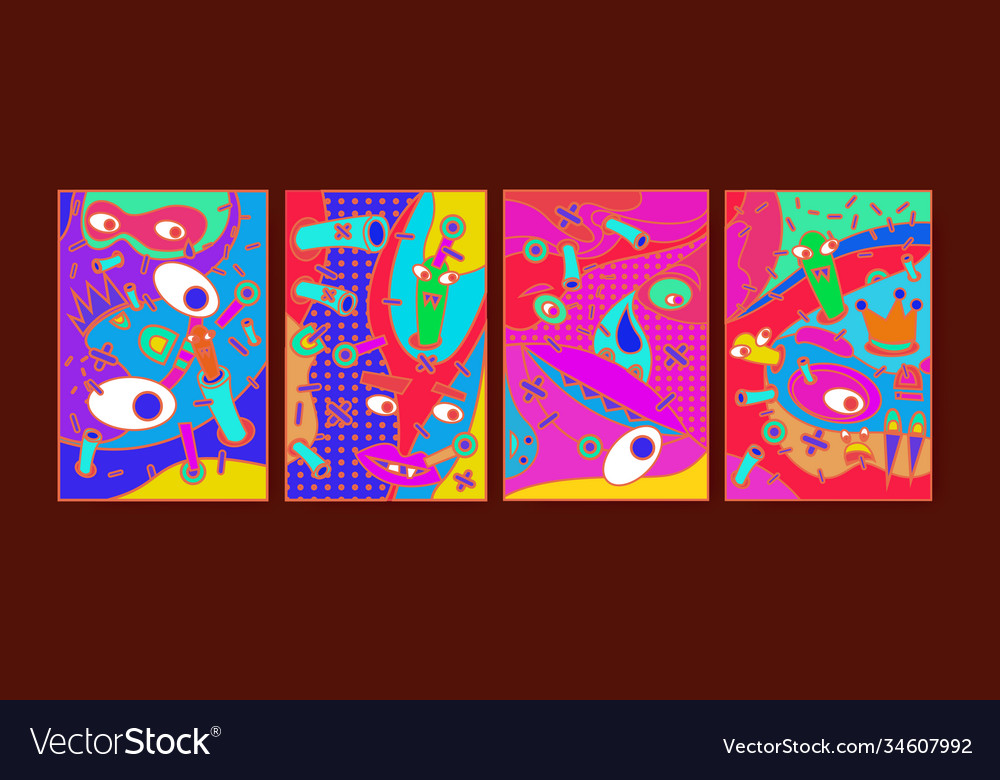 Abstrakte Cartoon Doodle Schädel Knochen Insekten Vector Image Abstrakte Cartoon Doodle Schädel Knochen Insekten