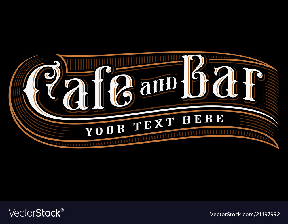 Set of vintage lettering designs for the catering Vector Image