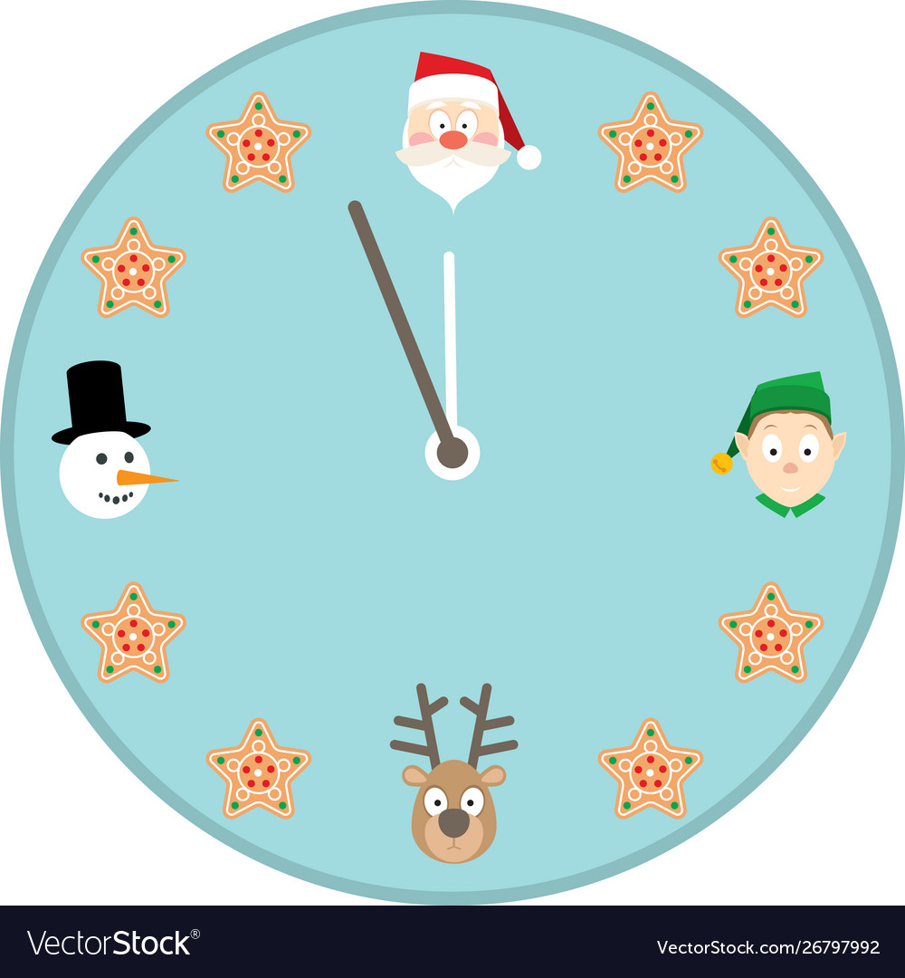 Christmas clock face