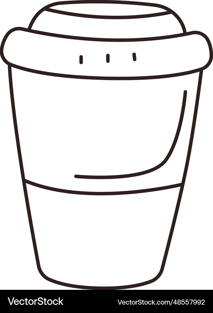 Coffee cup doodle Royalty Free Vector Image - VectorStock