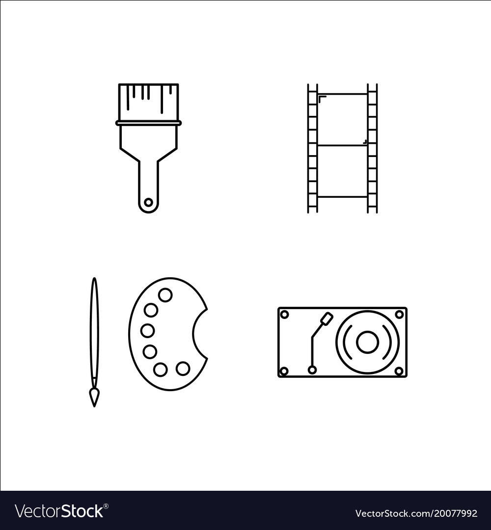Design und Studio einfache lineare Icon-Setsimple