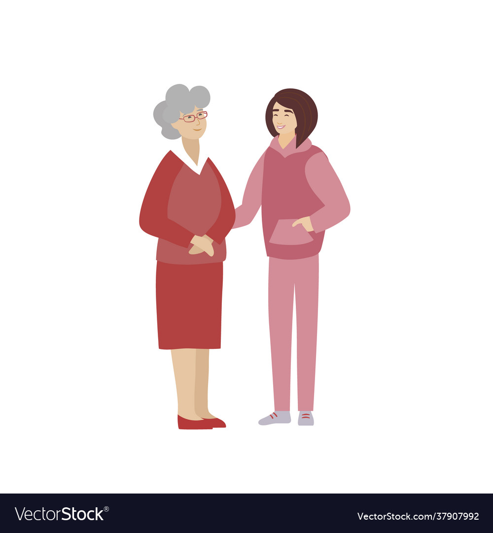 Eldery person support help and care for seniors