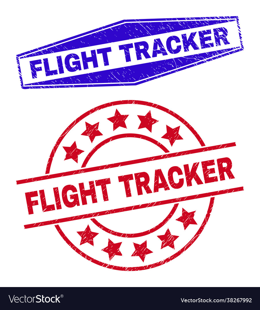 Flight tracker textured badges in round