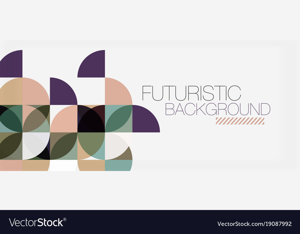 Geometric triangle and circle shape wide abstract