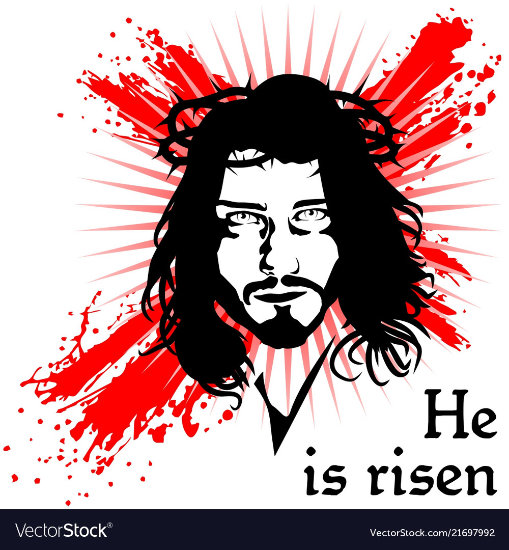 He is risen Royalty Free Vector Image VectorStock