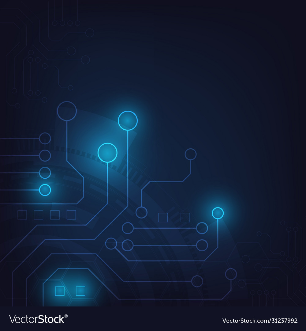 Hi-tech digital data connection system vector image Hi-tech digital data connection system