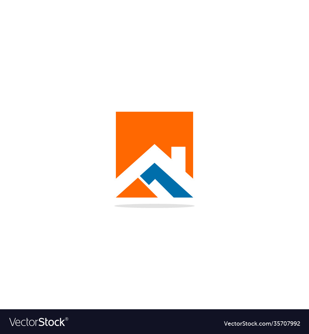 Home roof realty logo Royalty Free Vector Image