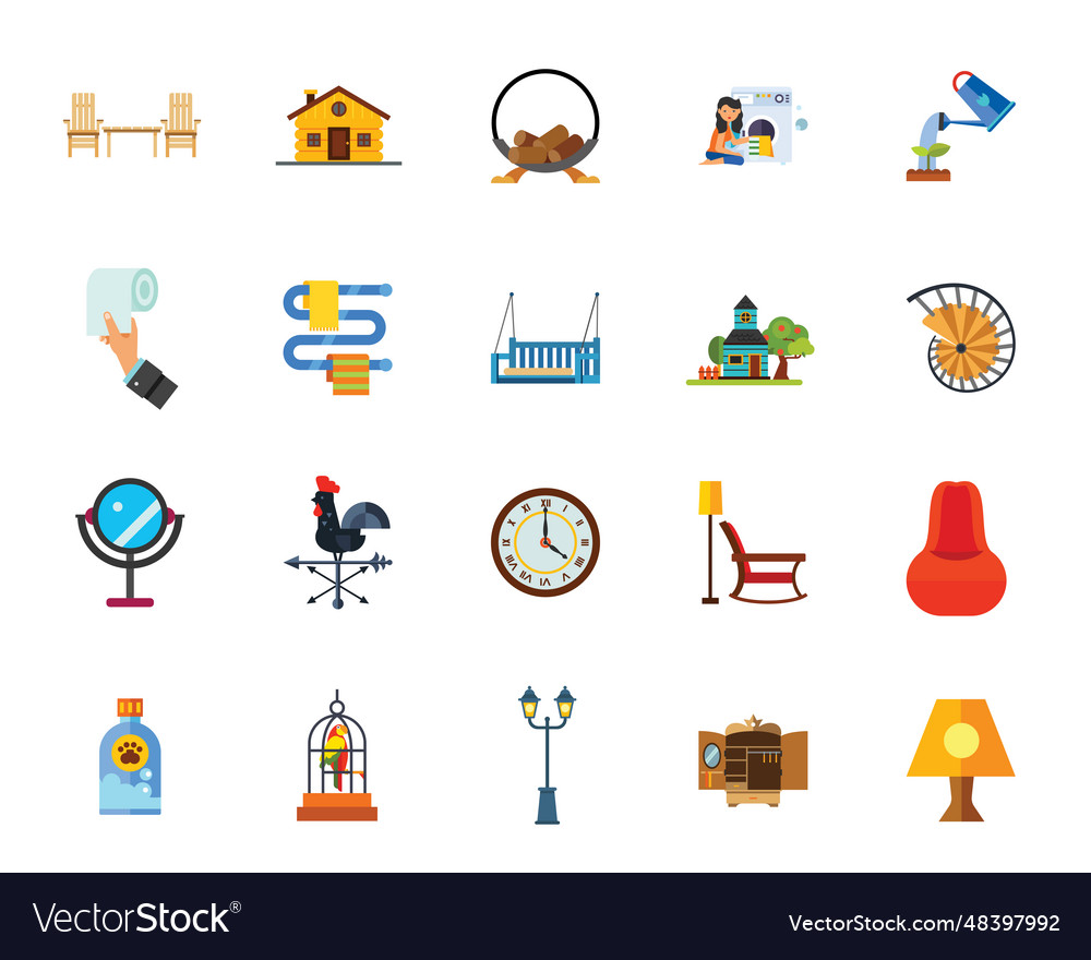 Household icon set