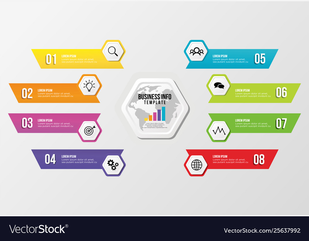 Infographic design template with options steps