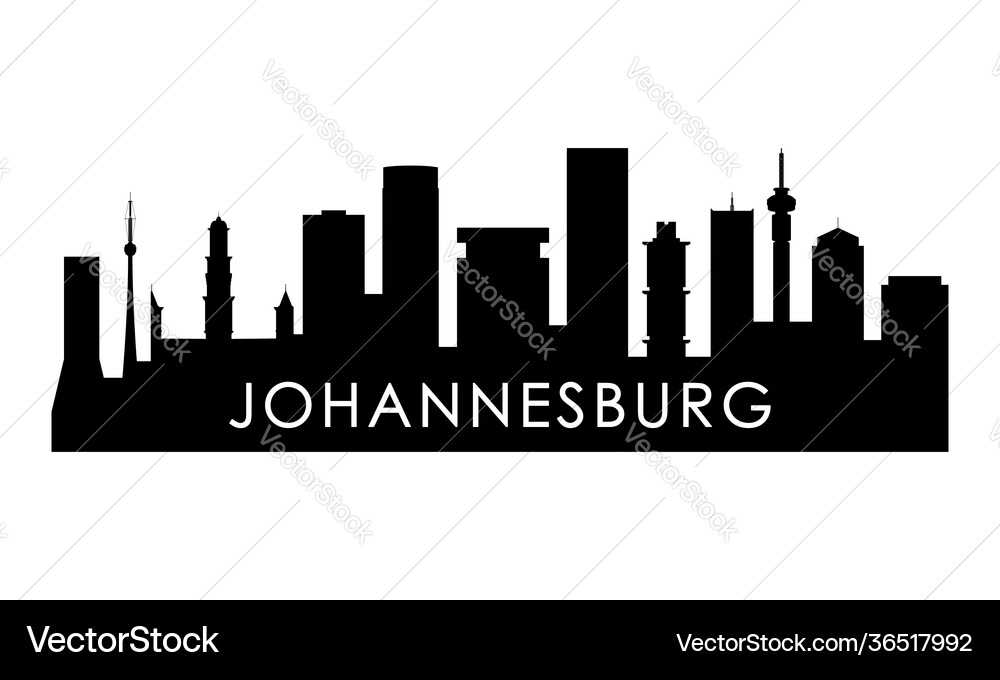 Johannesburg skyline silhouette Royalty Free Vector Image