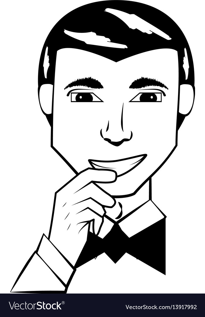 Man character posture line