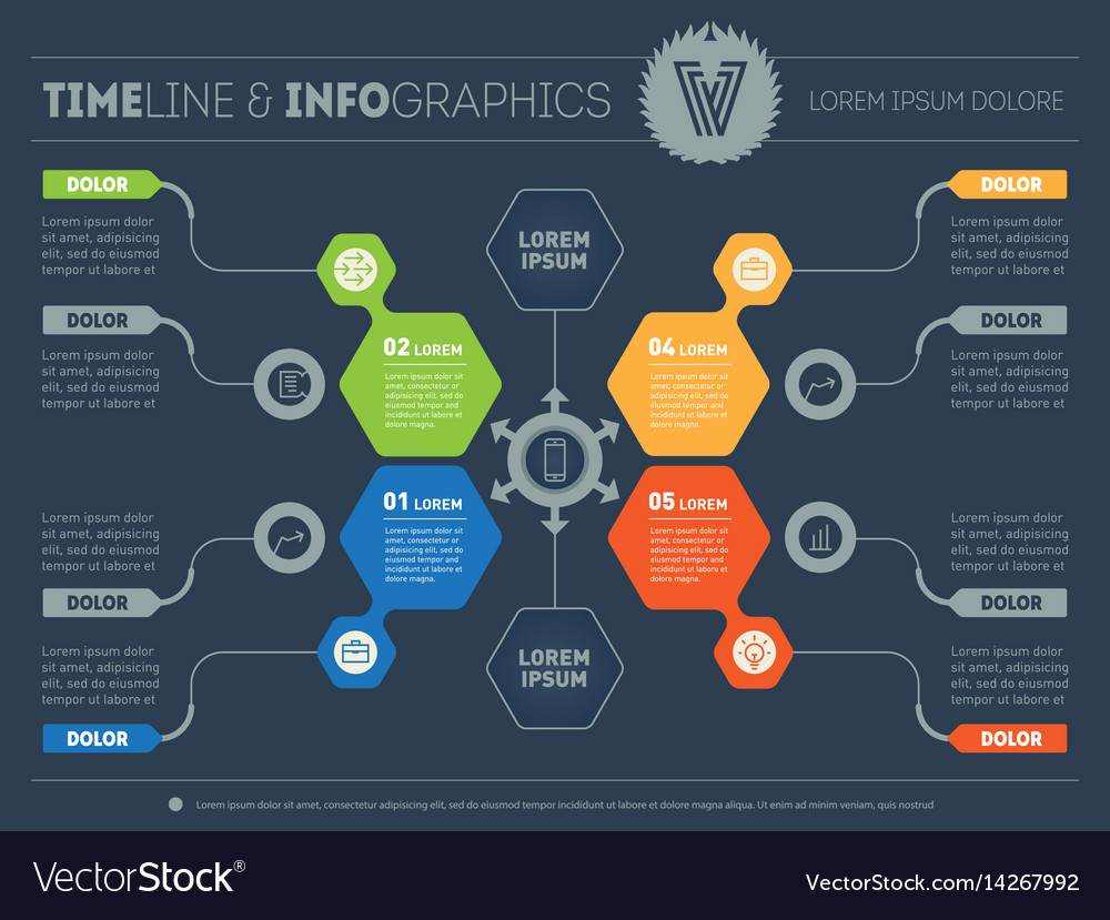 Part of the report with logo and icons set