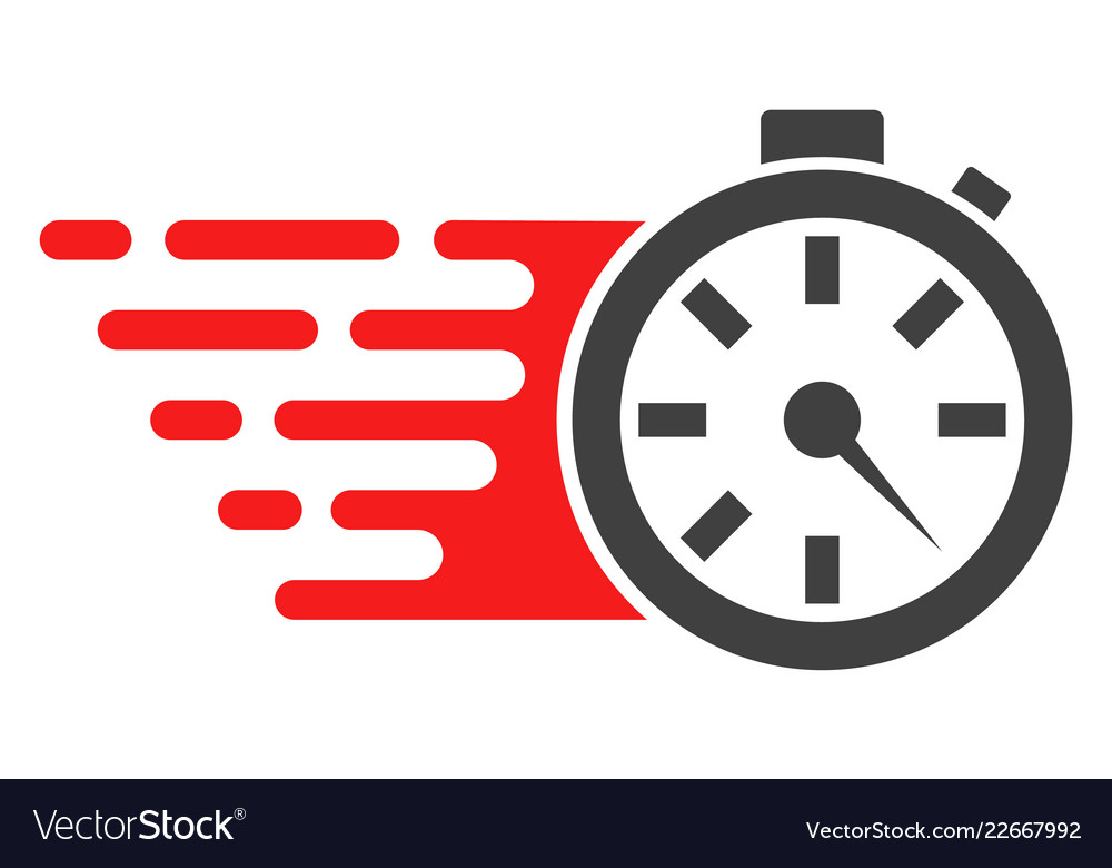 Timer with fast speed effect vector image Timer with fast speed effect