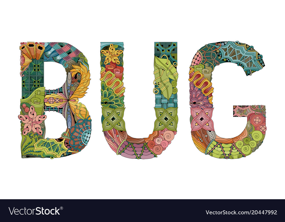 Word bug decorative entangle object