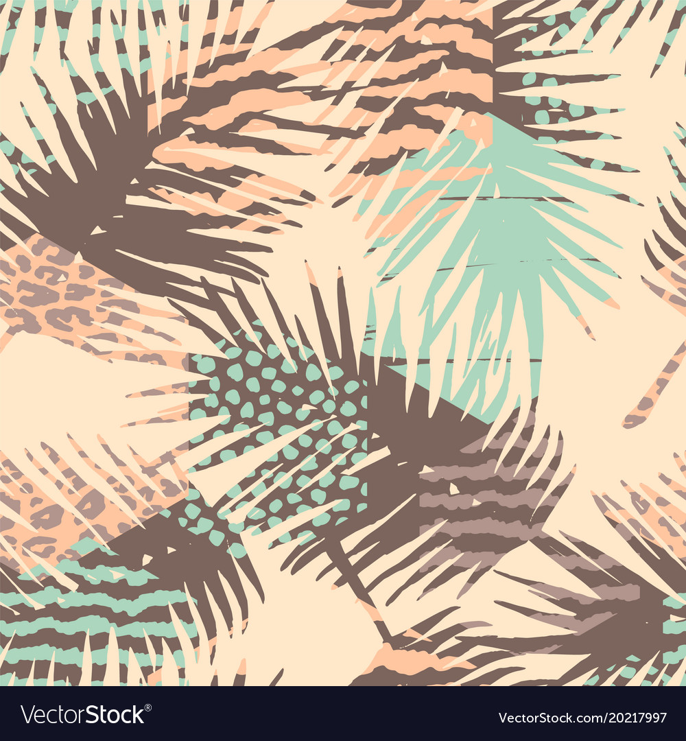 Abstract seamless pattern with animal print