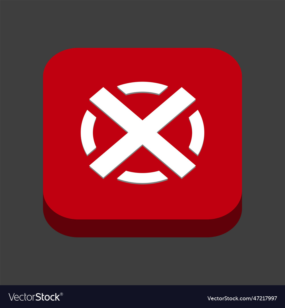 An image of a red cross xwrong mark iconcolor