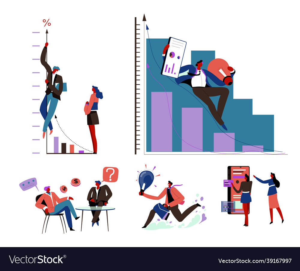 Business and growth development improvement Vector Image