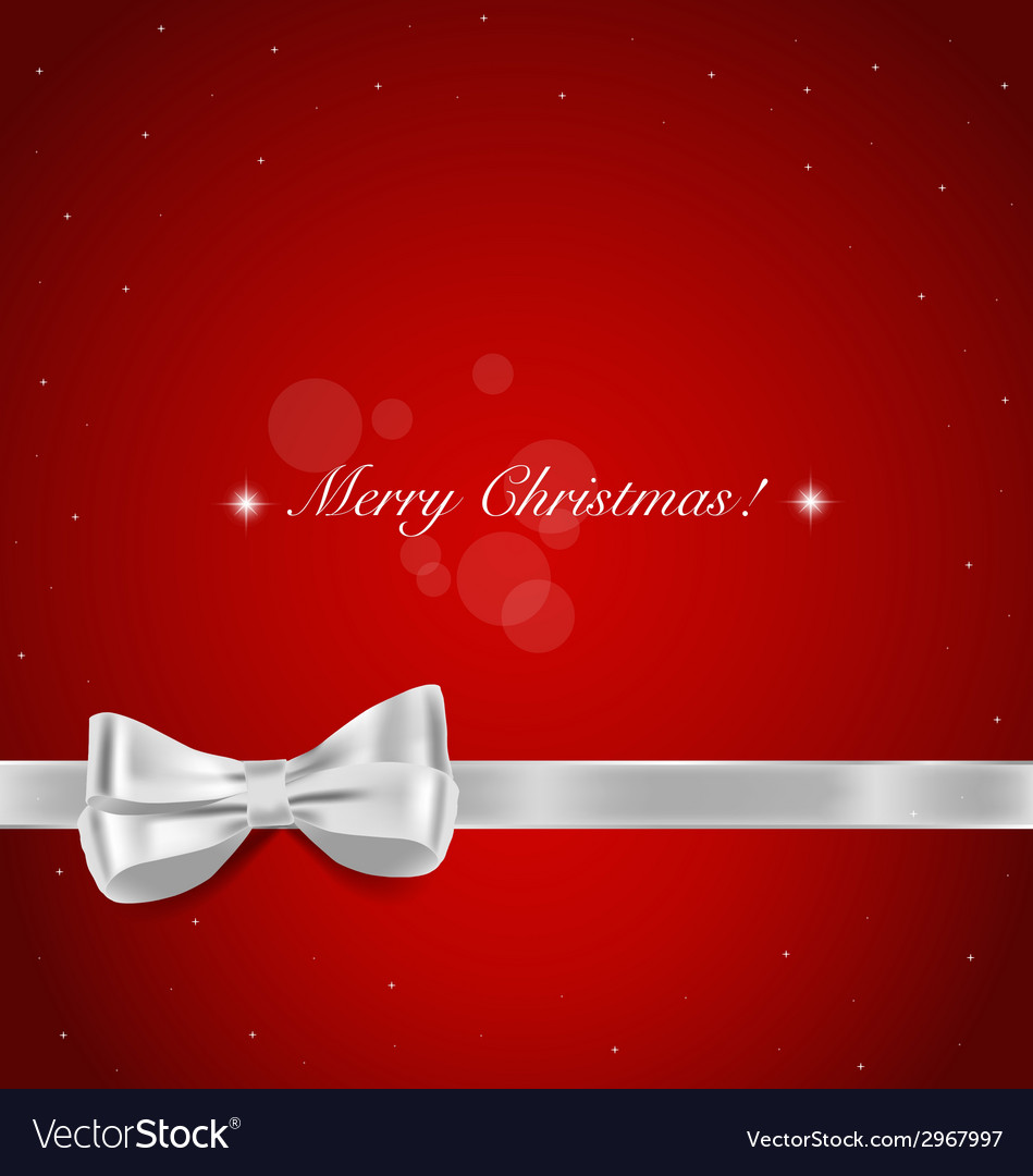 Christmas background shiny ribbon on red