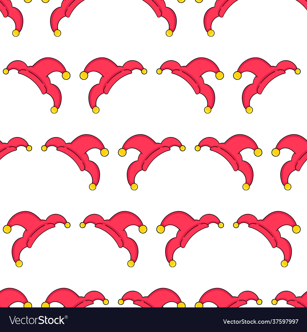 Clawn hat seamless pattern textile print repeat