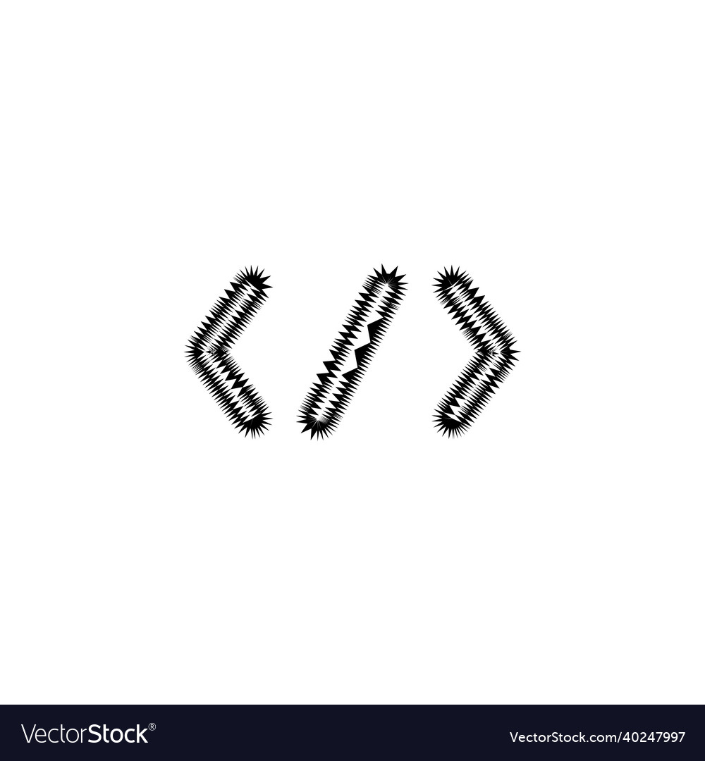 Coding line icon simple style lessons vector image Coding line icon simple style lessons