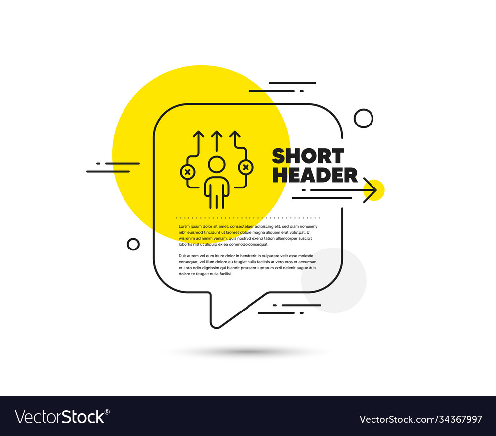 Correct working process line icon business way vector image Correct working process line icon business way