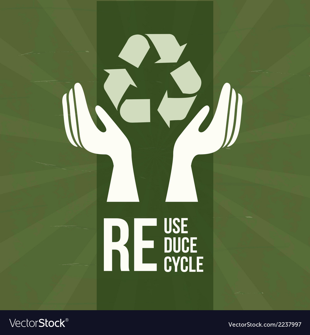 Eco design over green background Royalty Free Vector Image