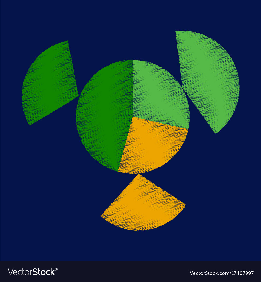 Flat shading style icon pie chart