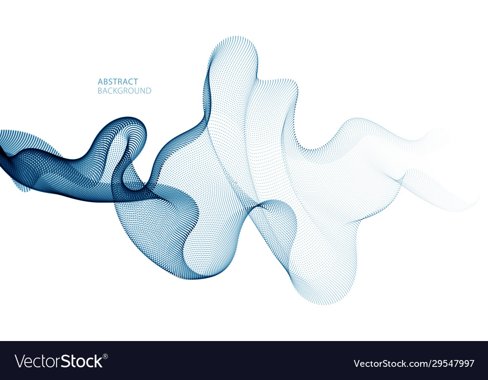 Flowing particles wave dynamic sound motion curve