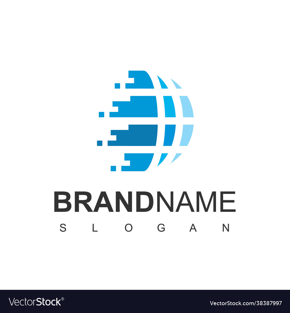 Global code logo design template Royalty Free Vector Image