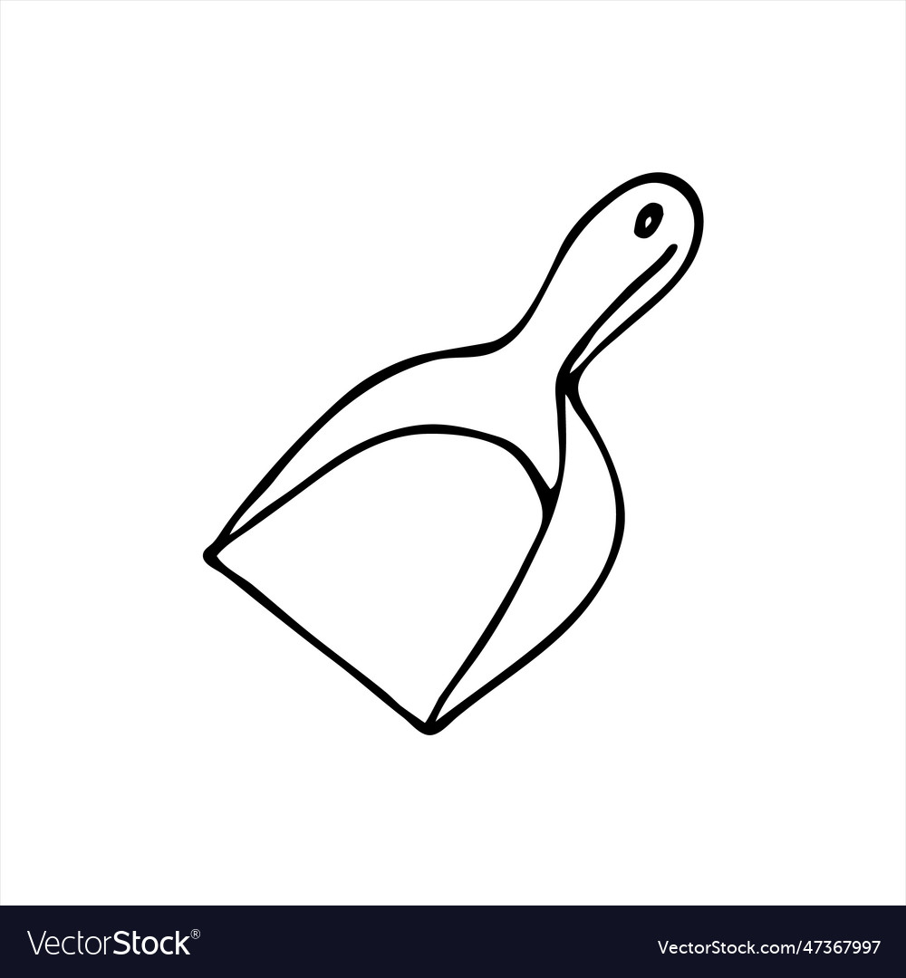 Hand-drawn Cleaning Dustpan Royalty Free Vector Image