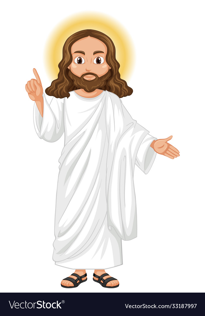 Jesus preaching in standing position character Vector Image