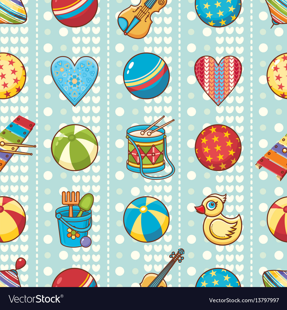 Kid toy seamless pattern design element