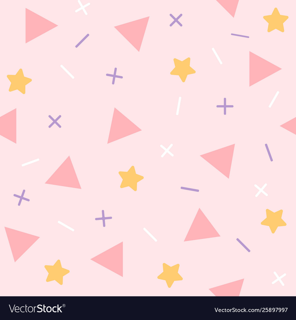 Memphis seamless pattern with geometric element