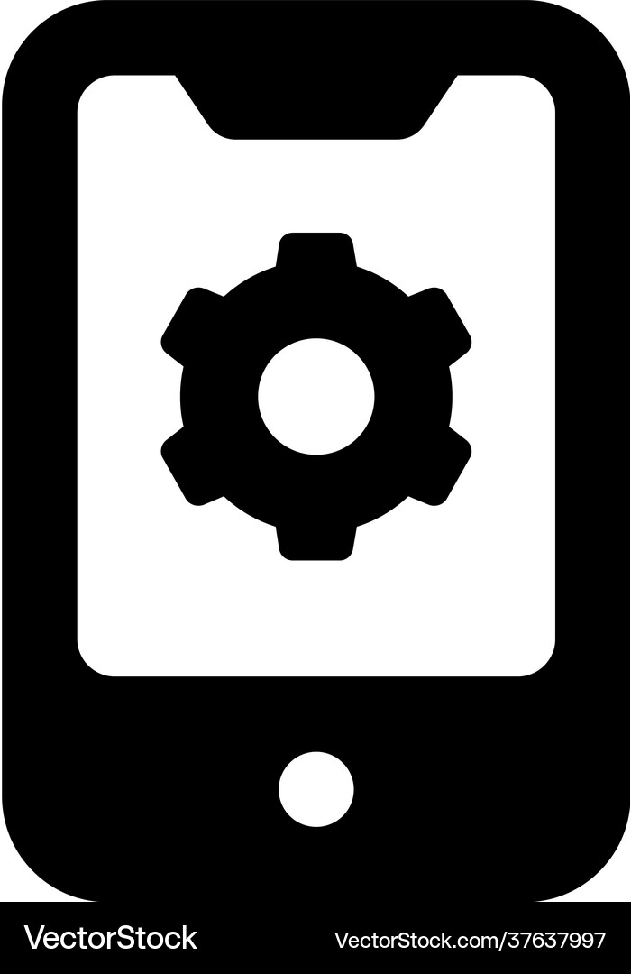 Mobile setting Royalty Free Vector Image - VectorStock