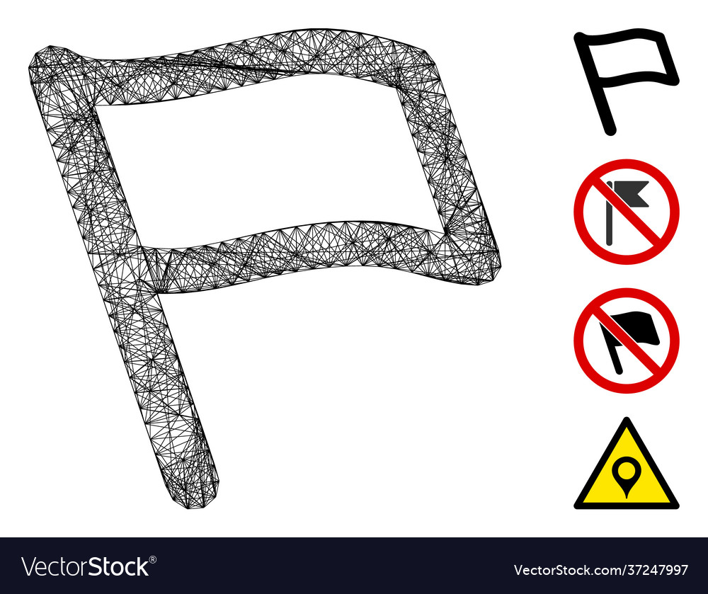 Net flag mesh vector image Net flag mesh