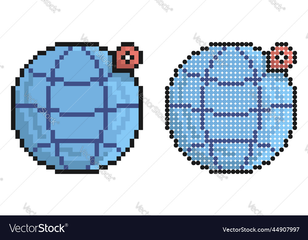 Pixel icon globe with checkpoint mark navigation