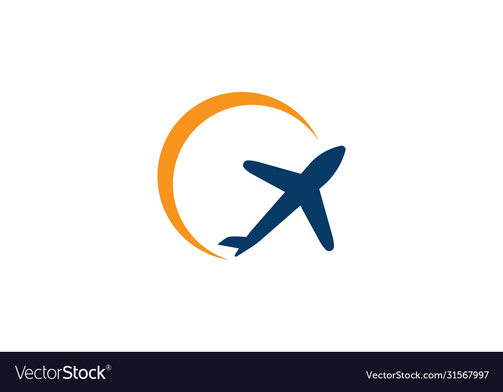 Plane logo Royalty Free Vector Image - VectorStock