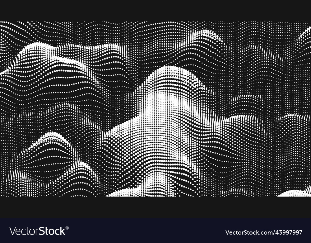 Point wave noise texture abstract dot background vector image Point wave noise texture abstract dot background