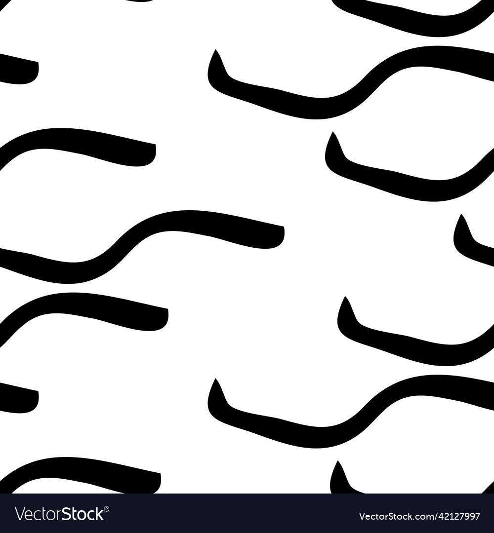 Seamless pattern with sketch squiggle