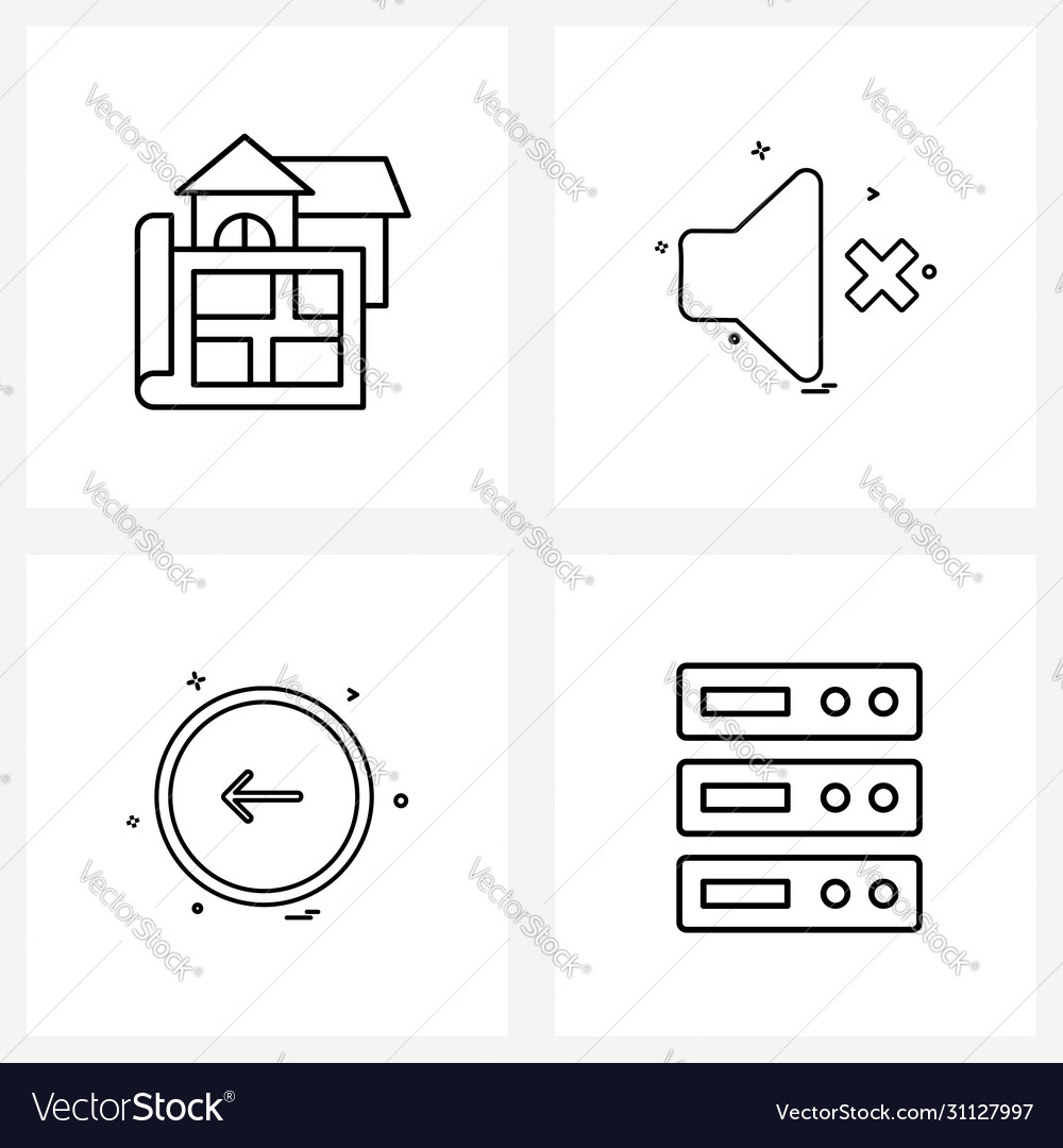 Set 4 ui icons and symbols for blueprint arrow