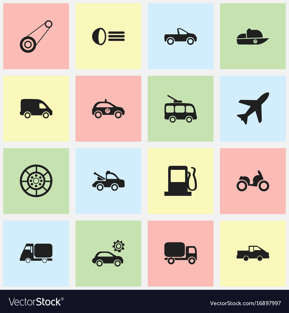 Set of 16 editable shipment icons includes