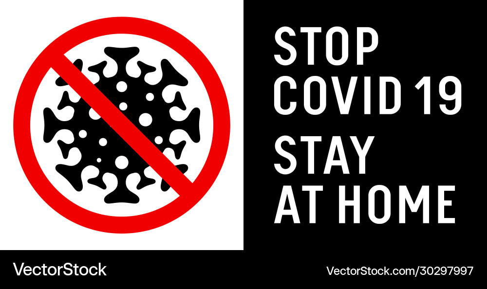 Stop virus 002 Royalty Free Vector Image - VectorStock