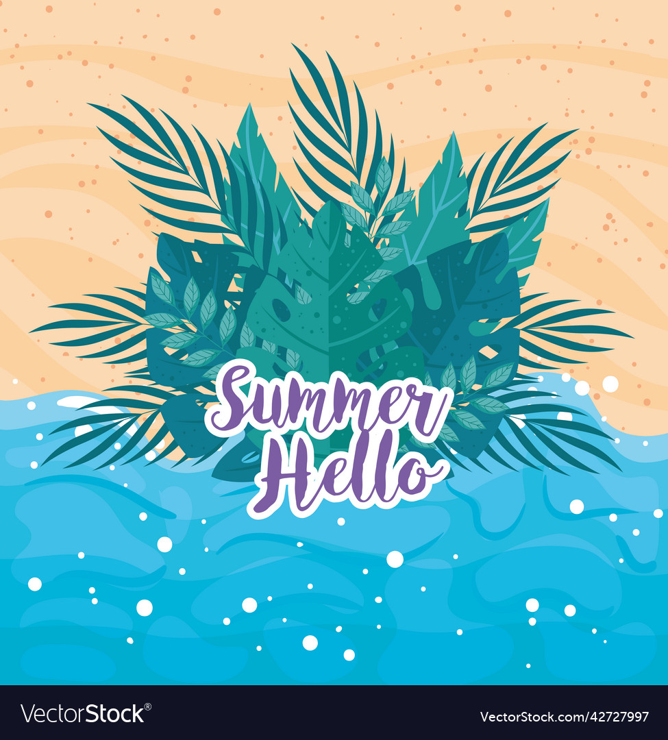 Summer hello lettering